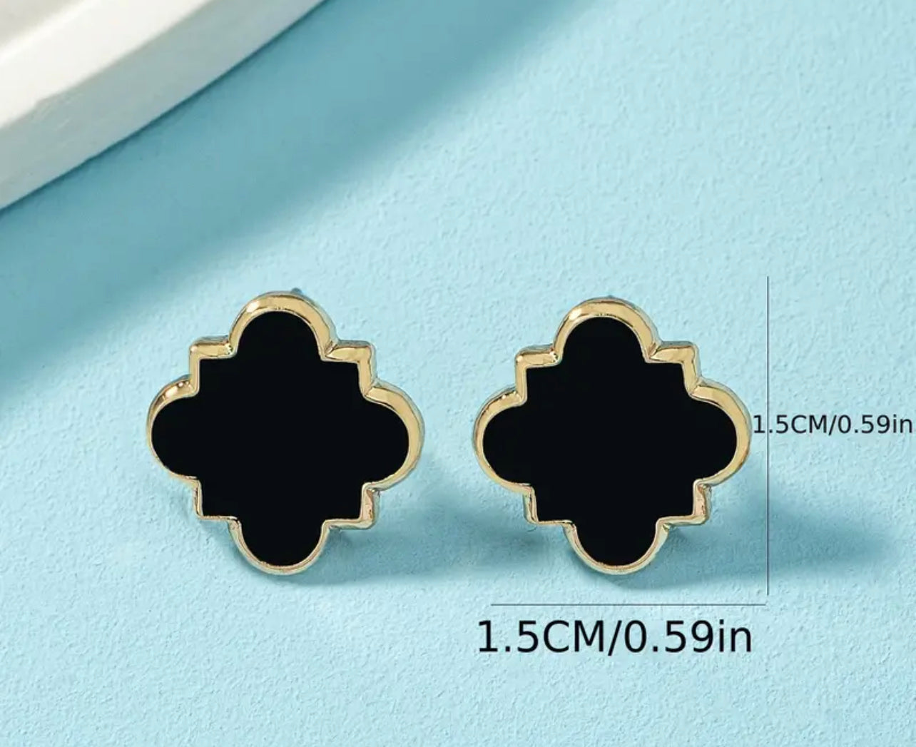 Clover Earrings  Stud 18K Gold Plated